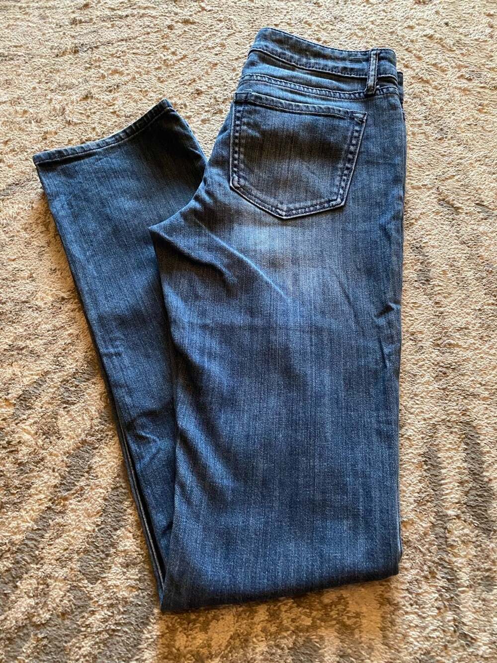 Gap 1969 Premium Blue Wash Distressed Low Rise Skinny Jeans Size 0 25R
